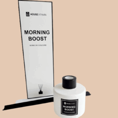 Housevitamin Geurstokjes en 100ml. Geurolie Morning Boost