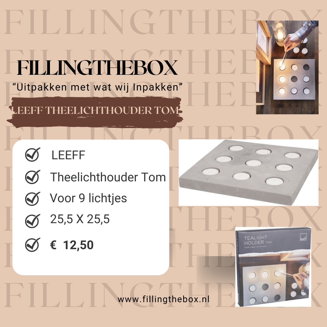 LEEFF THEELICHTHOUDER TOM voor 9 waxinelichtjes