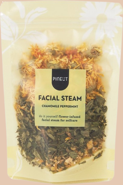 PINEUT FACIAL STEAM CHAMOMILE PEPPERMINT POUCHBAG